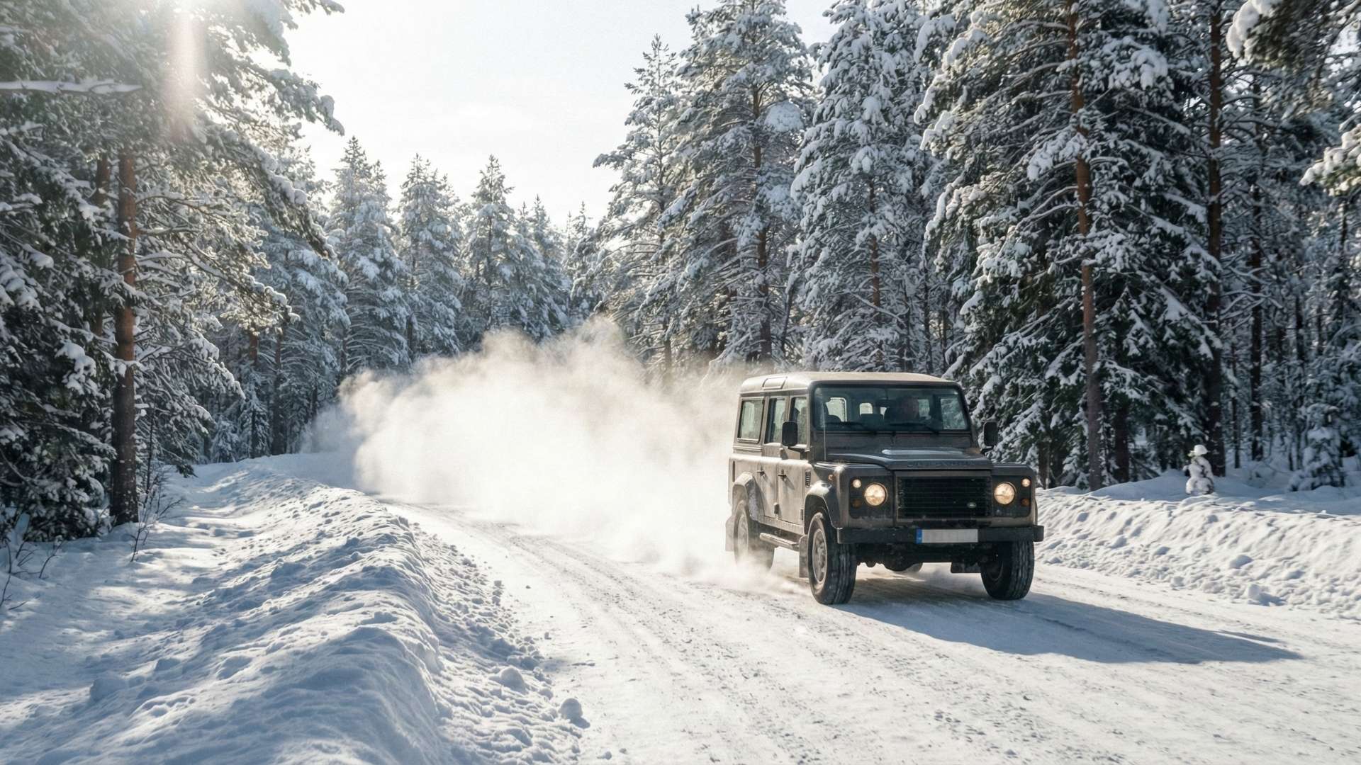 İstanbul çıkışlı kış yol manzaraları ve karlı orman yolu