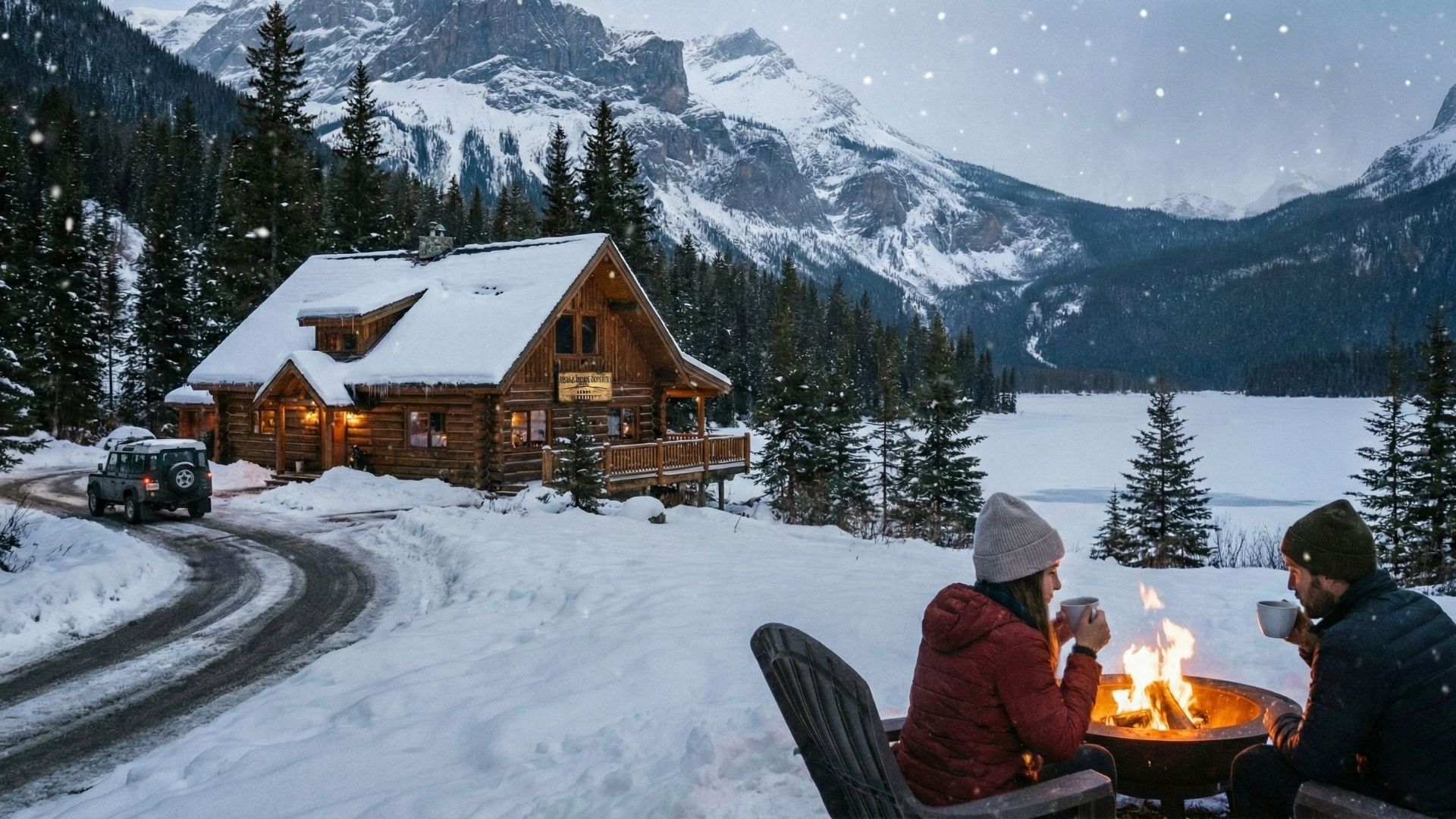 İstanbul'a Yakın Kış Tatili Rotaları - Karlı Otel Önünde Hafta Sonu Keyfi